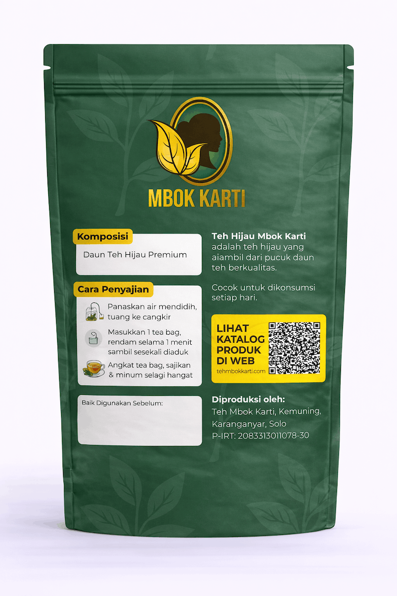 Teh Hijau Tea Bag Teh Mbok Karti